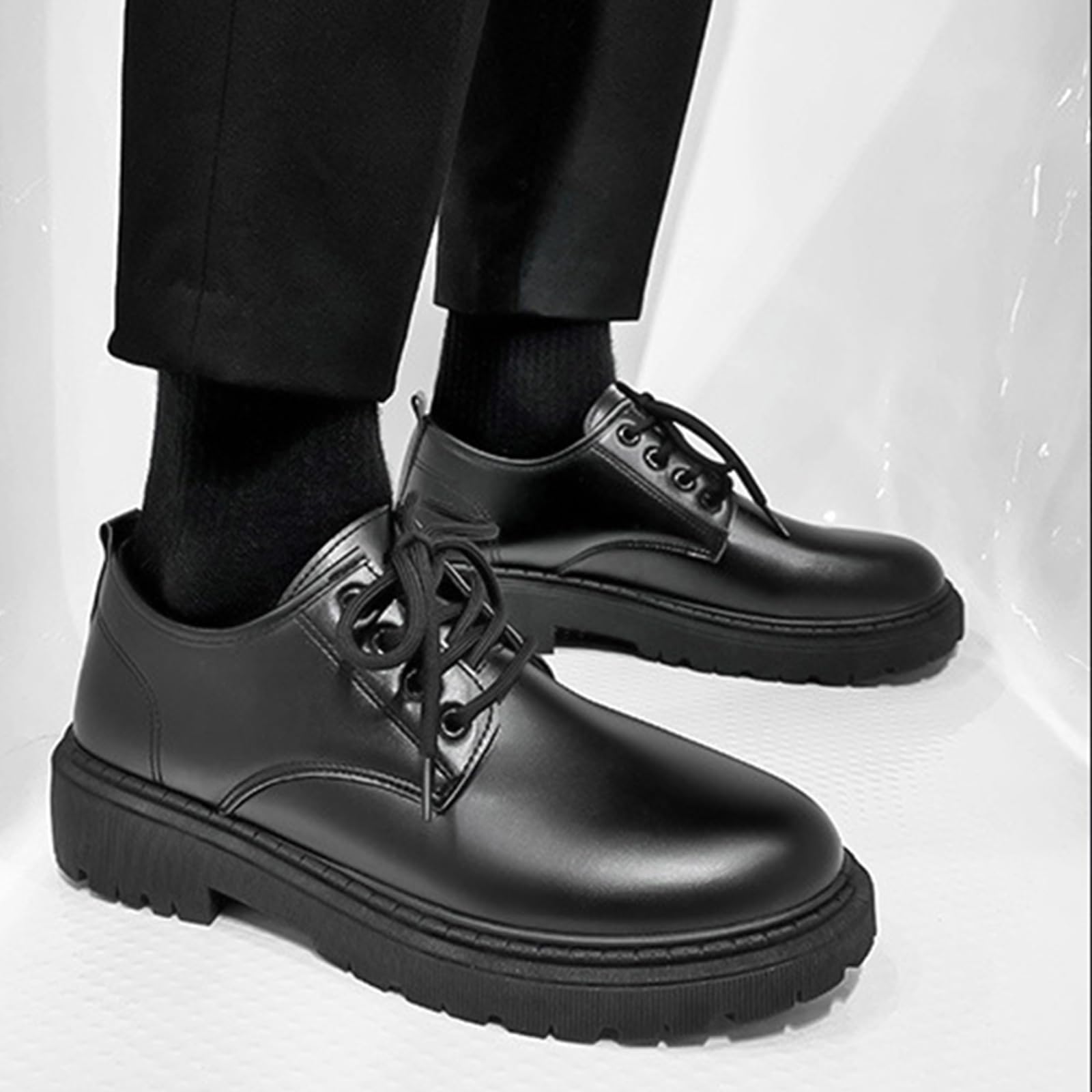 Scarpe Eleganti da Uomo Scarpe Formali | con Punta Arrotondata, Casual, in Pelle, con Lacci, Oxford, matrimonio
