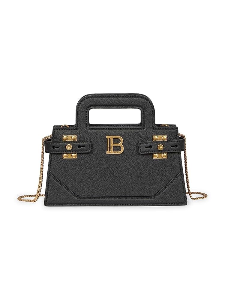 Amazon.com: Balmain, Small B-Buzz Grained Leather Top Handle