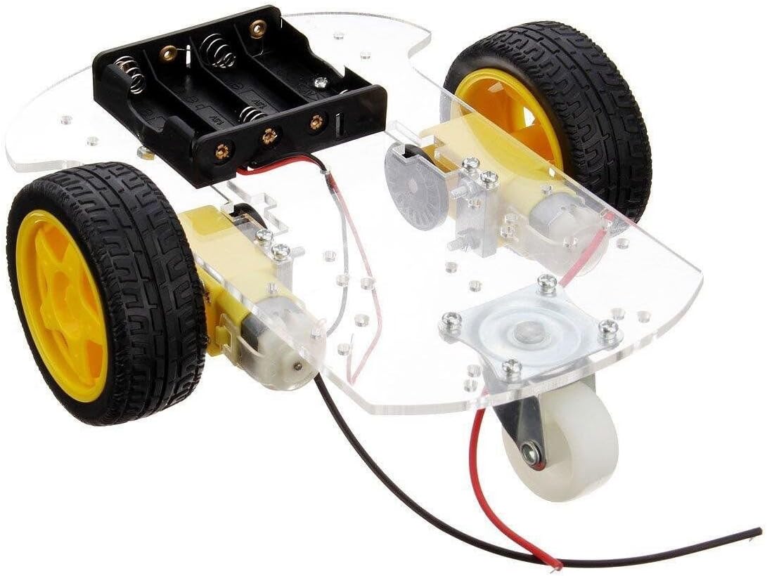 LQNB Transparent Motor Smart Robot Car Chassis Kit Speed Encoder Battery Box For DIY