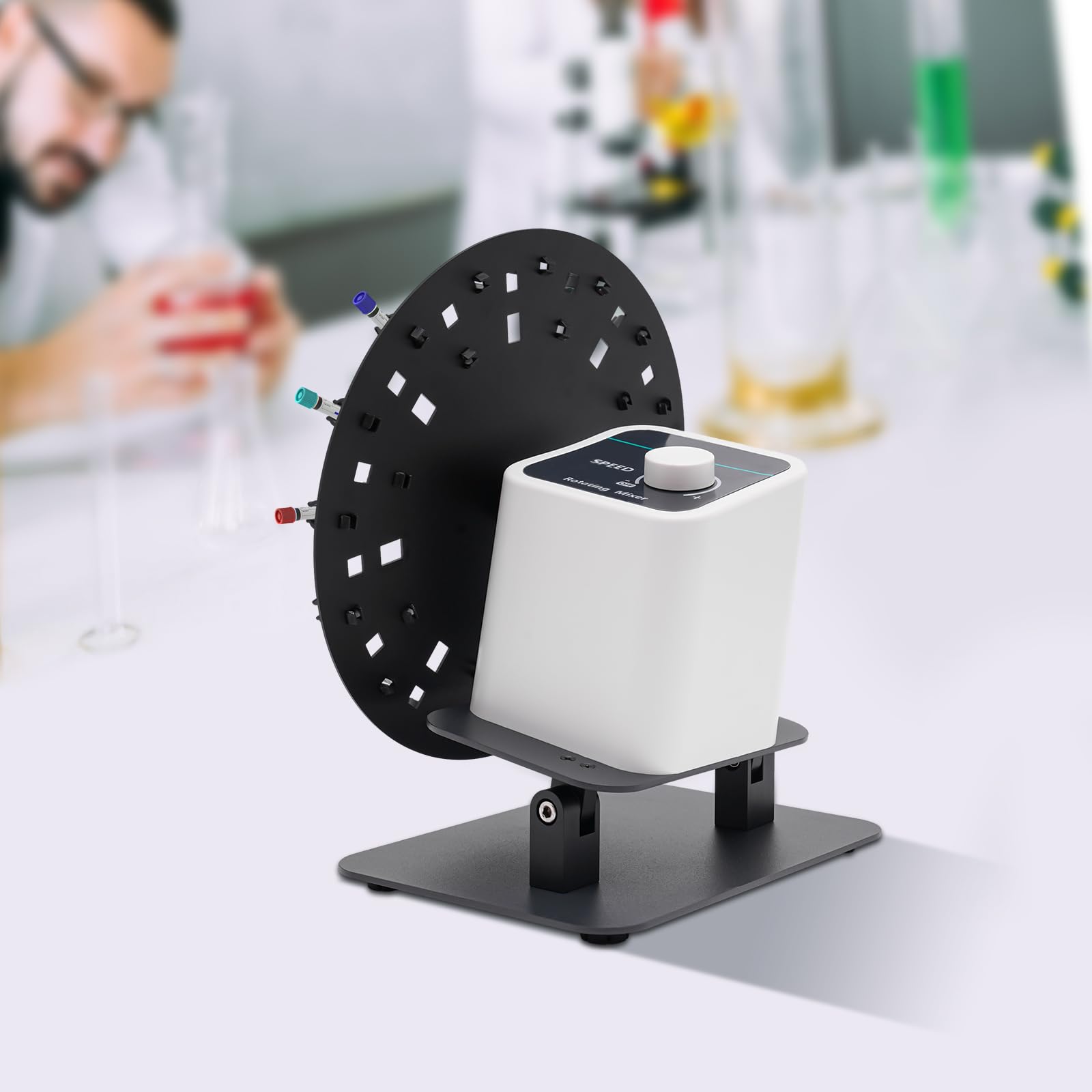 CNCEST Rotating Mixer Shaker Timer and Continuous Mode,Digital Long Axis Rotating Mixer Shaker (RMO-80)