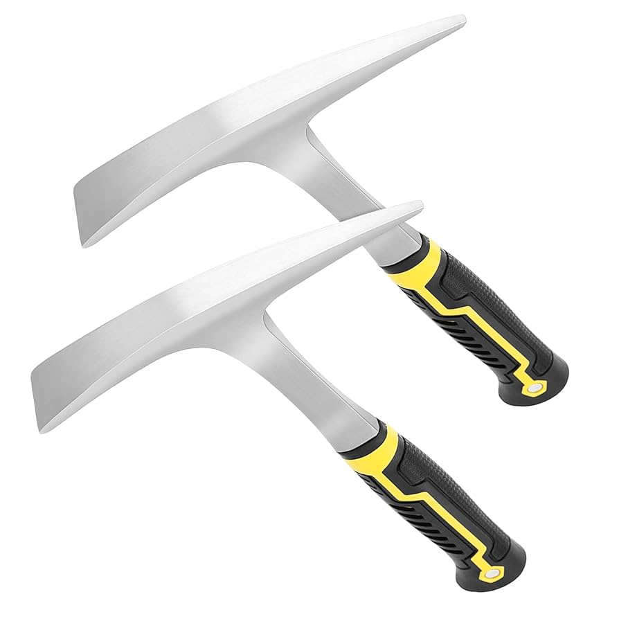 2 Pack 30oz Weeding Mattock Hoe, Small Rock Pick Axe With A Pointed Head And Pick Axes For Digging, Mining, Carpenters, Geologists