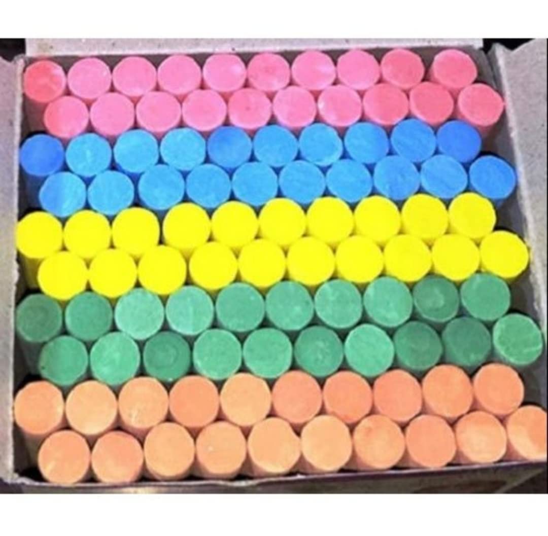 Colourful Dustless Chalk for Blackboard, Pack of 50 Chalk dustless for kids Education & Fun, Vivid Colors, Smooth Writing, Ideal for Art, Classrooms, Home & Outdoors-image-46