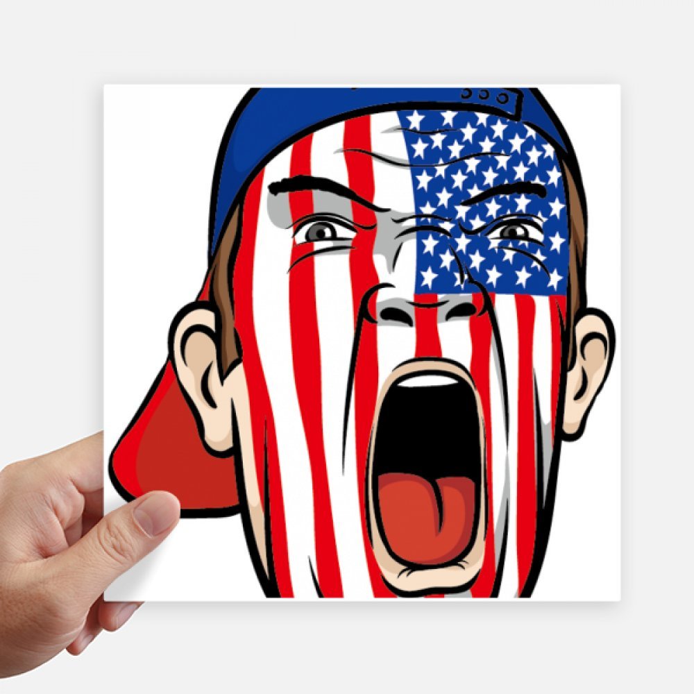 Autocollant drapeau USA 20cm pour masquer les rayures de valise et décorer un ordinateur