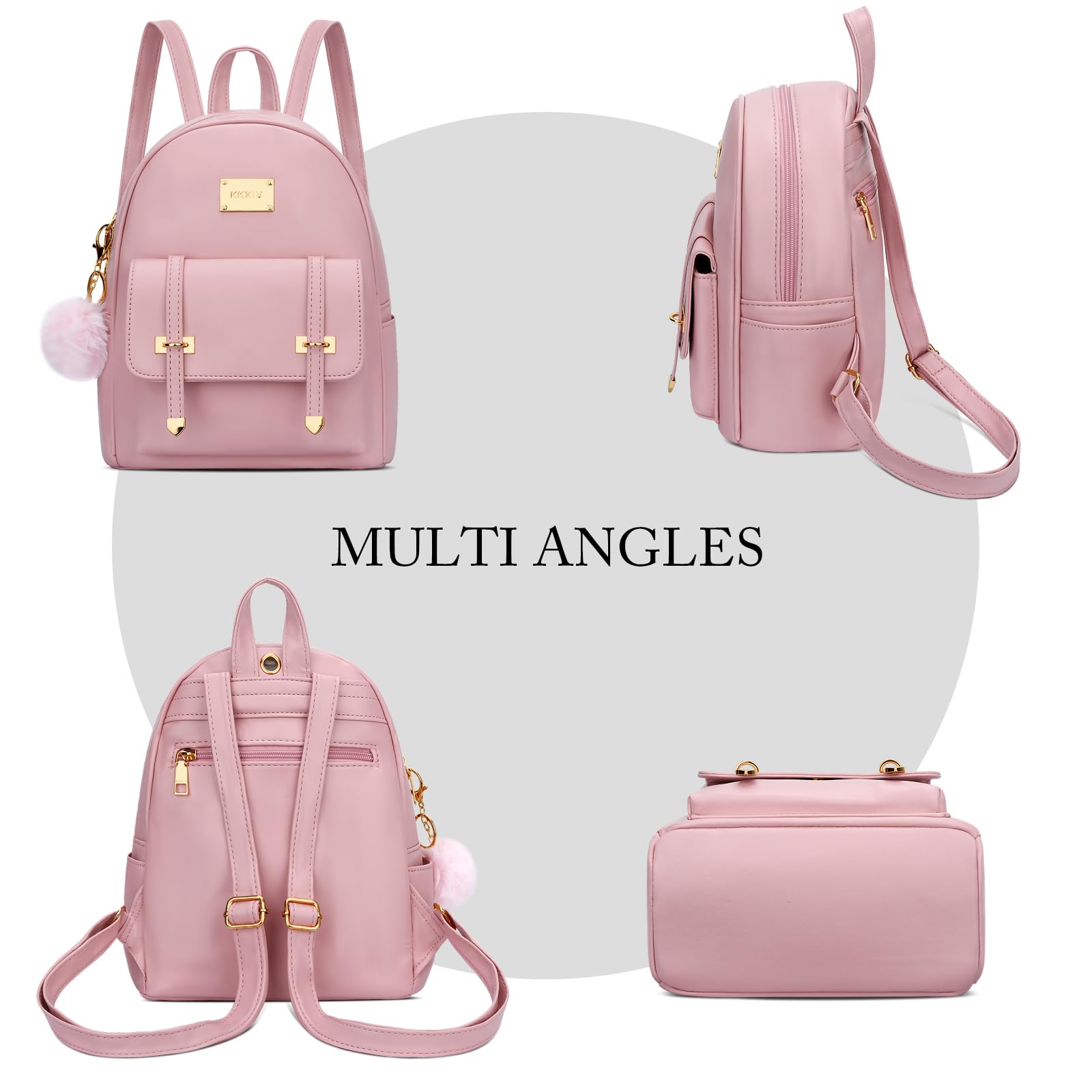 KKXIU 3-in-1 Mini-Rucksack Für Frauen – Stylisches Set Mit Geldbörse & Kartenetui