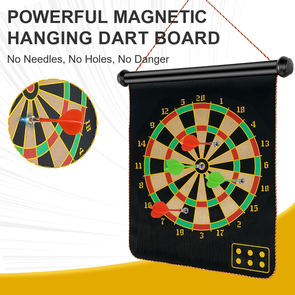 Flintronic Magnetic Dart Dartboard, 17" Magnetic Dart Dartboard, Double Sided Magnetic Darts Set including 14 Darts - Image 3