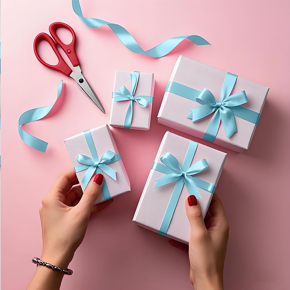 Baby Blue Ribbon 2cm*23m Light Blue Ribbon - Image 4