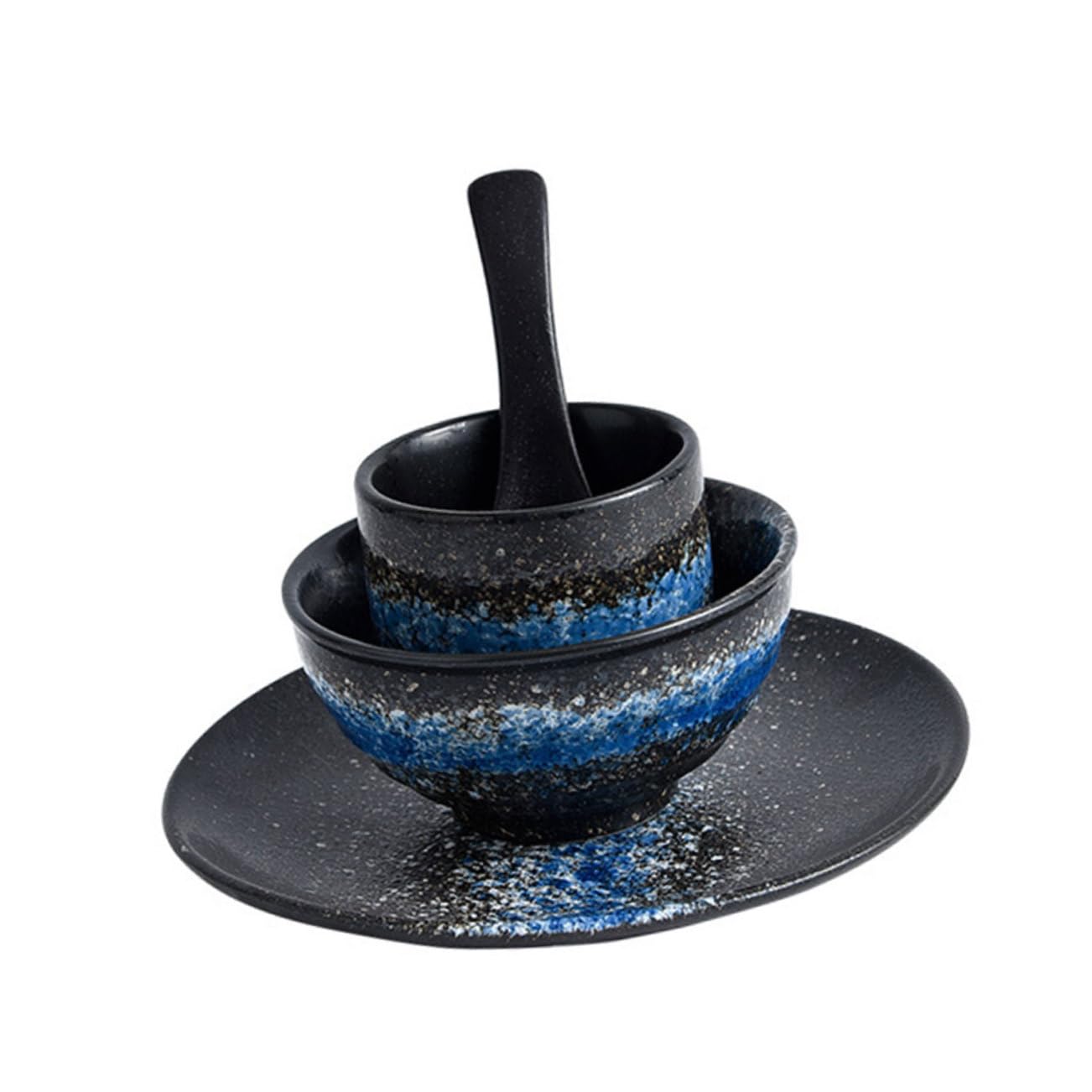 BESTonZON 1ensemble Set De Bols Céramique Comprenant Des Accessoires Pour Sushi Cuillère Céramique Multifonctionnelle Pour Maison Restaurants