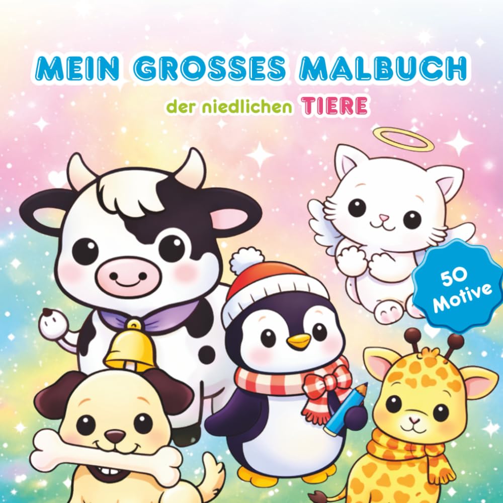 Mein großes Malbuch der niedlichen Tiere: Malspaß, der entspannt – und nicht überfordert.