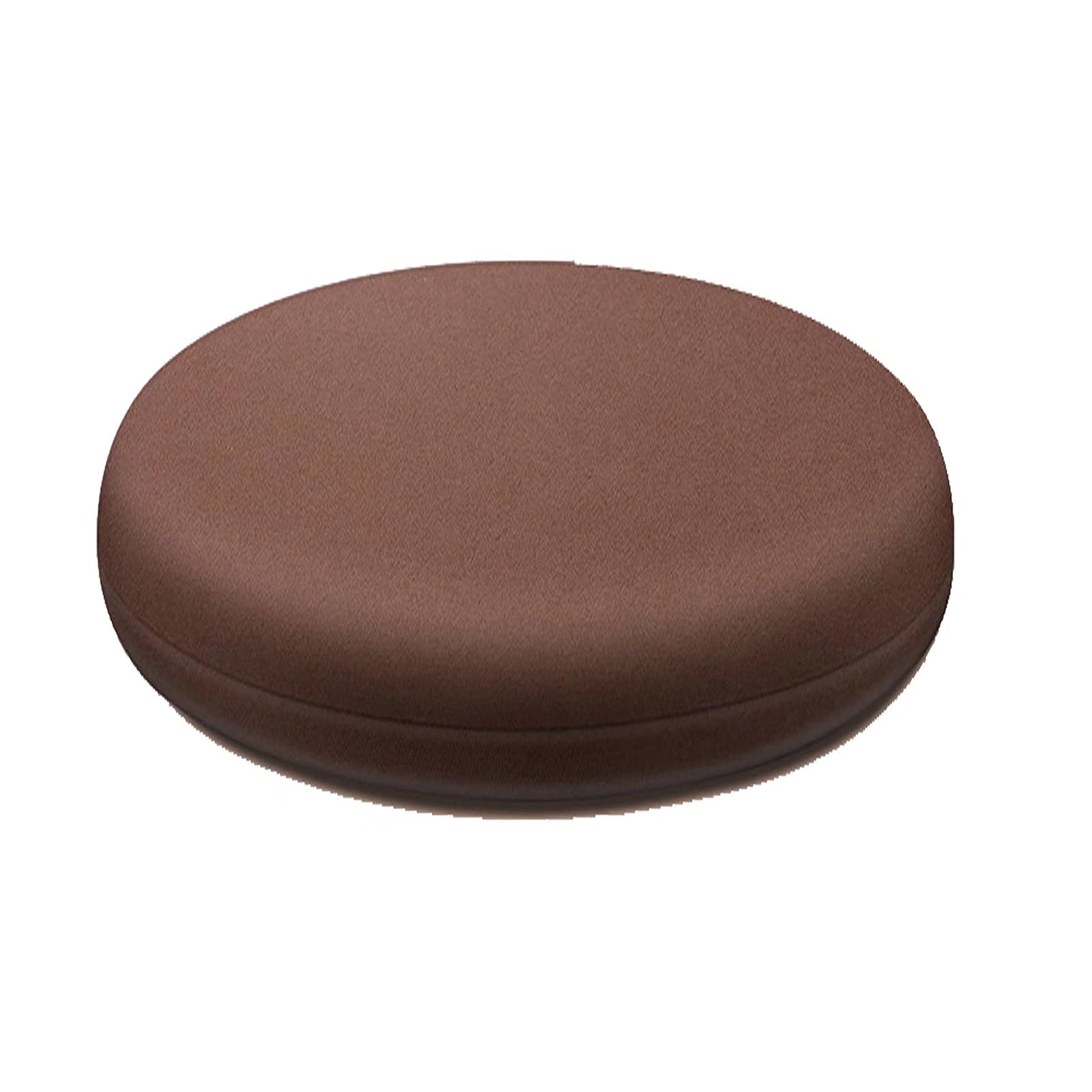 Zestaw poduszek na krzesło kuchenne, zdejmowana okrągła poduszka 40 cm, zmywalna, brązowa poszewka na krzesło, gruba i wygodna poduszka do siedzenia do mebli do jadalni