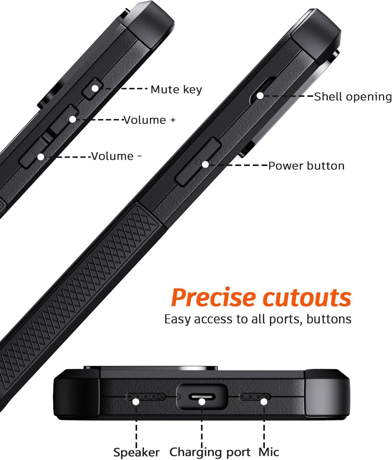 Diverbox for iPhone 15 pro max case - [Compatible with MagSafe] [with Screen Protector ] [Shockproof] [Dropproof] Heavy Duty Protection Phone Case for iPhone 15 pro max (Black) - Image 8