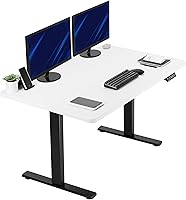 Vista 138 de VIVO DESK-KIT-1B7N-36 - Escritorio eléctrico de pie rústico de 71 x 36 pulgadas, ajuste de altura de memoria, serie 1B, marco negro con parte