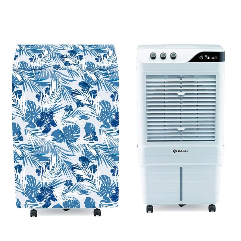 Image of Cooler Cover Compatible For Bajaj DMH90 90L Neo Desert Air Cooler Waterproof, Dustproof, Size (HxWxD) 114.3X58.42X68 Cm, Leaf Design.