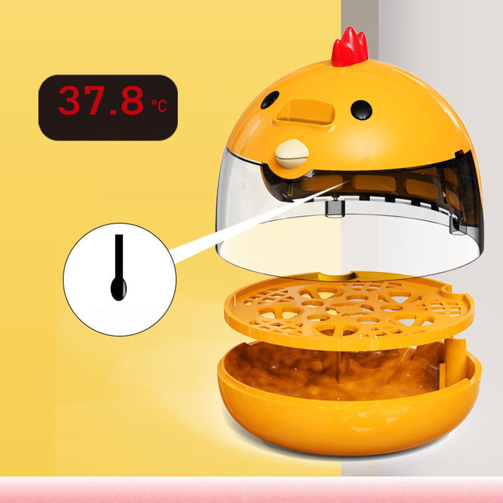 Incubateur Poussin, Incubateur Oeuf Poule Automatique, Contrôle Digital Intelligent De La Température, Couveuse avec Affichage Digital LED, Couveuse pour Oeufs De Poule, Canard Et Caille