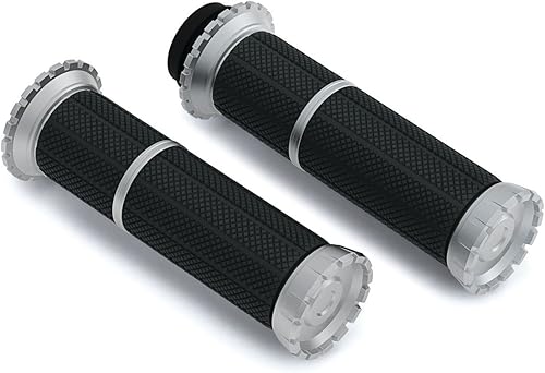 Miniatura 2 de Kuryakyn 3585 Riot - Empuñaduras para manillar para acelerador y embrague, ajuste universal para manillares de 1 pulgada de diámetro, negro