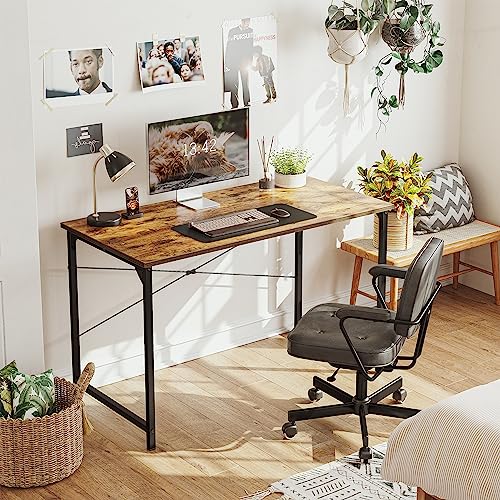 Cubicubi Computer Desk 32" Home Office Laptop Desk Study Writing Table, Modern Simple Style, Brown #TOP4