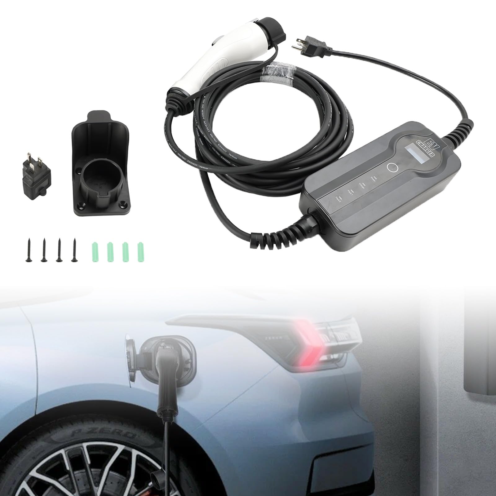 Amazon.co.jp: VIPIH ev充電器 ev充電ケーブル EVSE PHEV SAE J1772 