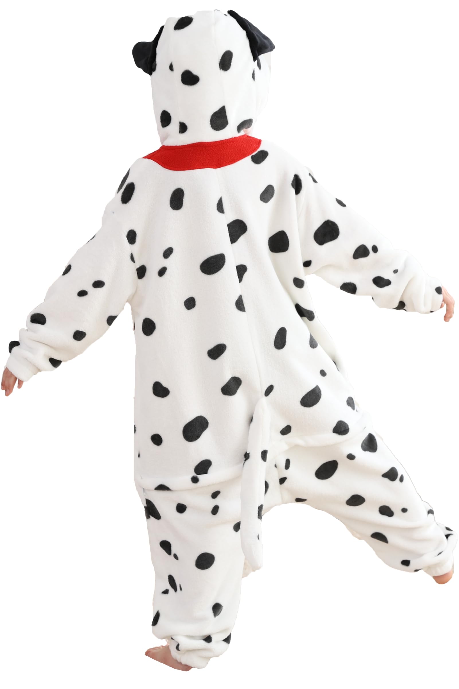 DarkCom Animal Onesie for Kids,Flannel Cosplay Dalmatian Halloween Costume Parent-Child Sleepwear for Girls Boys 4-5 T - Image 4