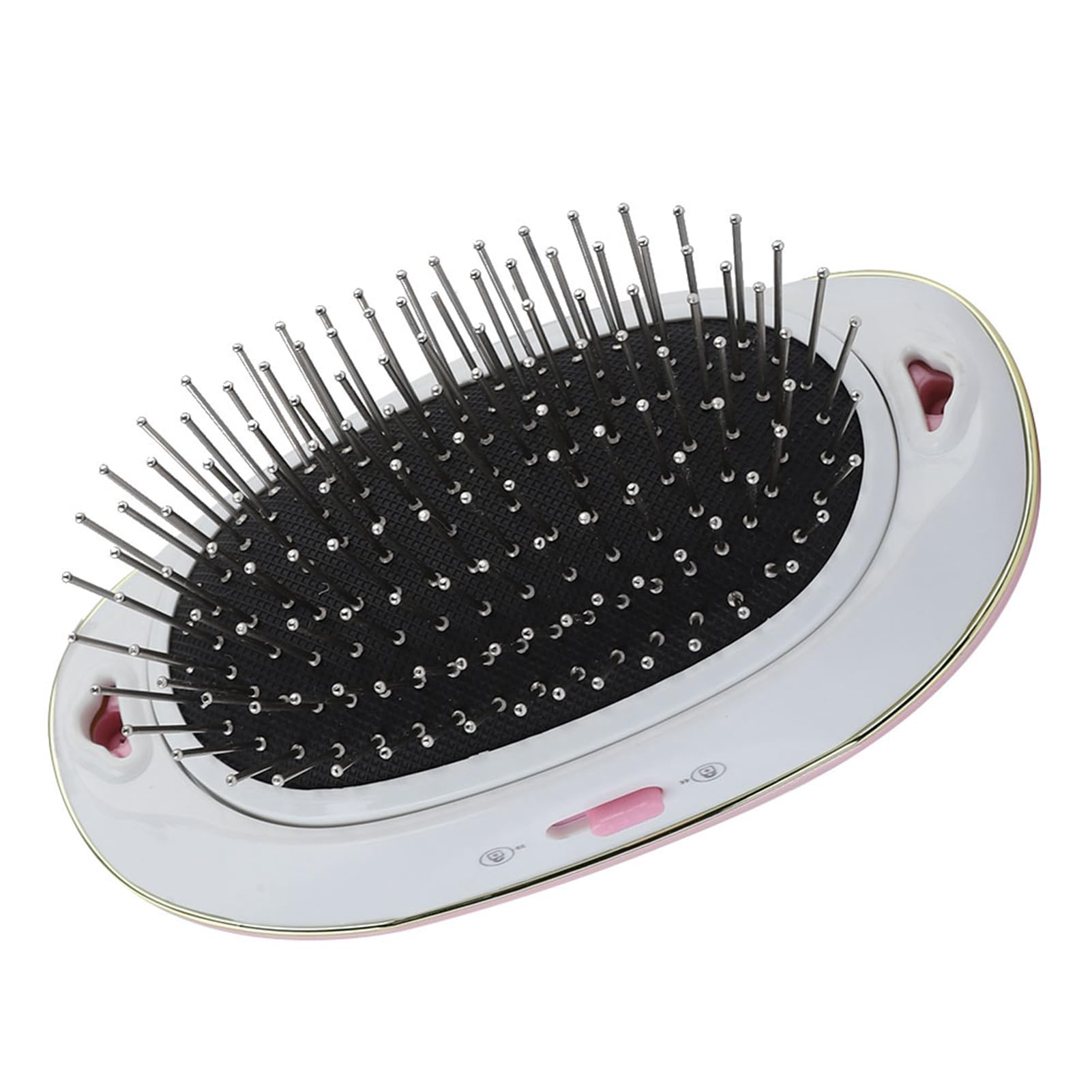 Peine de Masaje de Iones Cepillo de Masaje Antiestático de Iones Negativos Peine de Masaje Cepillo Desenredante Eléctrico Portátil para el Cuero Cabelludo Champú para Masaje de Cabeza (Rosado)