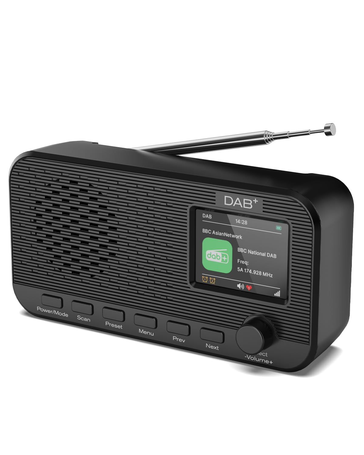 DAB Radio with Bluetooth, Rechargeable FM Digital Radio, Radios Battery Operated, Portable DAB+ Radio, Kitchen Radio with 80 Presets, 2.4 Inch Colour Display, Dual Alarm Clock, Sleep Timer-picture-13