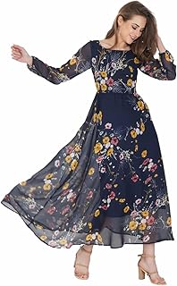 BHUMANTE Stylish Long Maxi Dress with Lining for Women