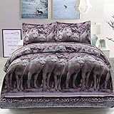 Luxury 3D Print GooseDown Alternative Comforter Sheet Set Microfiber Wrinkle,Fade Resistant Egyptian...