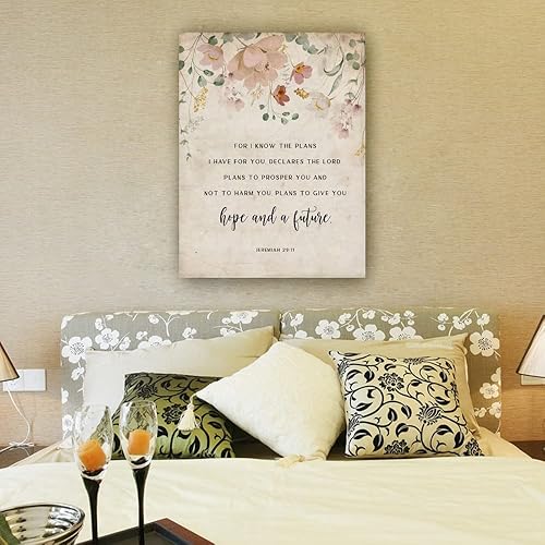Miniatura 5 de Jeremiah 29 11 - Póster de versículo bíblico para pared, pintura decorativa para cocina, decoración moderna, hogar, oficina, lienzo de granja,