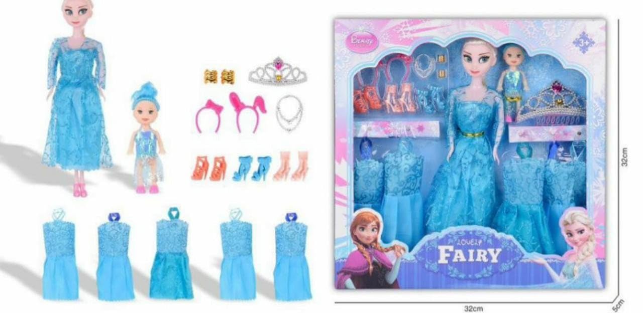 Forever Kidzz Beautiful Frozen Doll Set Princess elsa Doll with Baby Doll Dresses and Accessories Full Set for 3 to 10 Year Kids Girl (B0DBGYGD56) Amazon Price History, Amazon Price Tracker