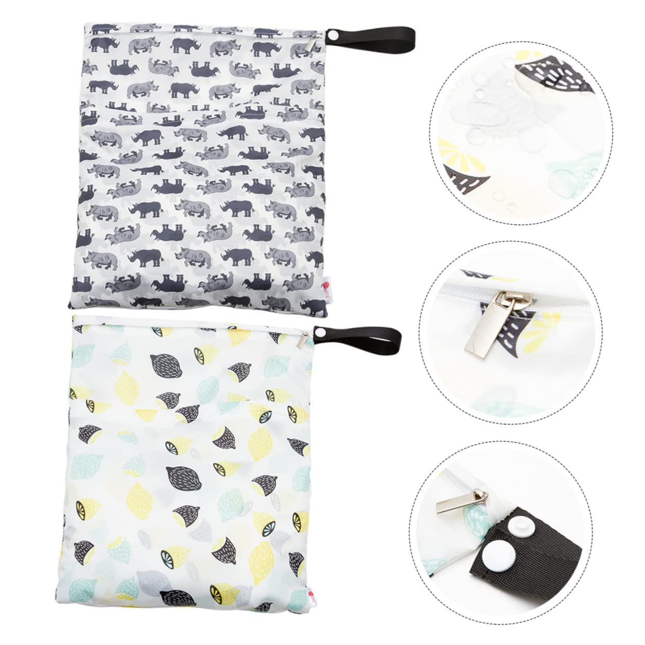 TOYANDONA 6pièces à Couches Étanche Réutilisable De Rangement De Voyage pour Couches Sèches Et Humides Organiseur Pratique avec Accroche pour Poussette Et Utilisation Intérieure
