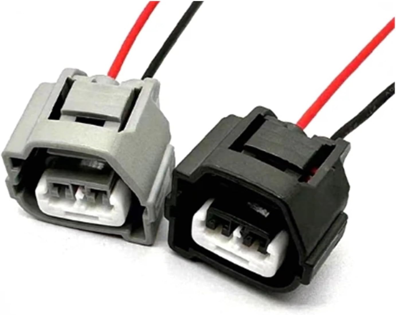 1/2 Pin Car Ignition Coil Connector Front / / Assembly Plug Applicable to 90980-10899 90980-10901(Dark Grey,5 Sets)