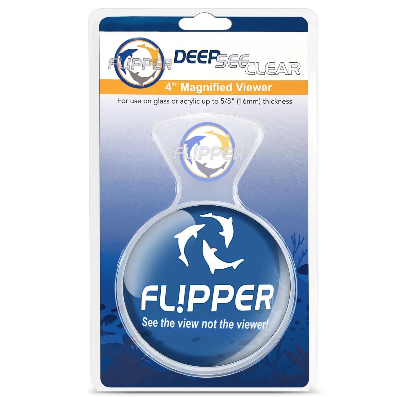 Flipper DeepSee 10,2 cm Viewer – Filter klare Linse und magnetische Lupe für Aquarien – magnetische Lupe ideal für Fotografie – klar