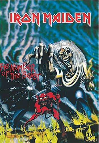 Heart Rock Iron Maiden Number of The Beast, lienzo, multicolor, 110 x 75 x 0,1 cm