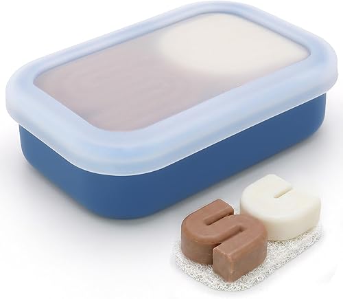 Miniatura 10 de Funda de jabón de viaje de silicona mejorada a prueba de fugas, soporte de barra de champú ventilado, caja de jabón de barra grande con tapa