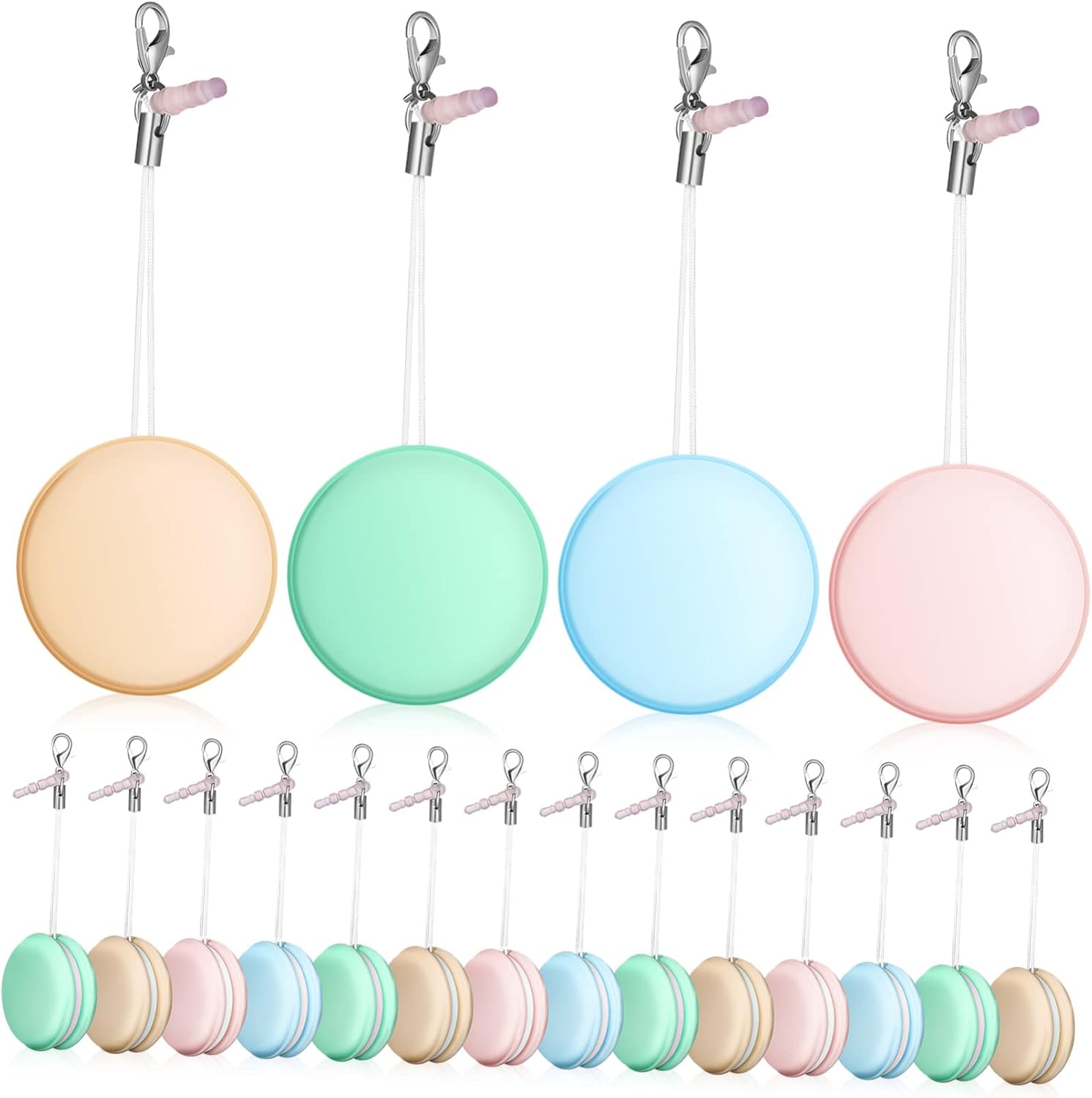 18pcs Macaron Screen Cleaner Pendants Cute Decorative Phone Cleaners for Mobile Devices Effectively Removes Dust and Smudges from Screens and Lenses