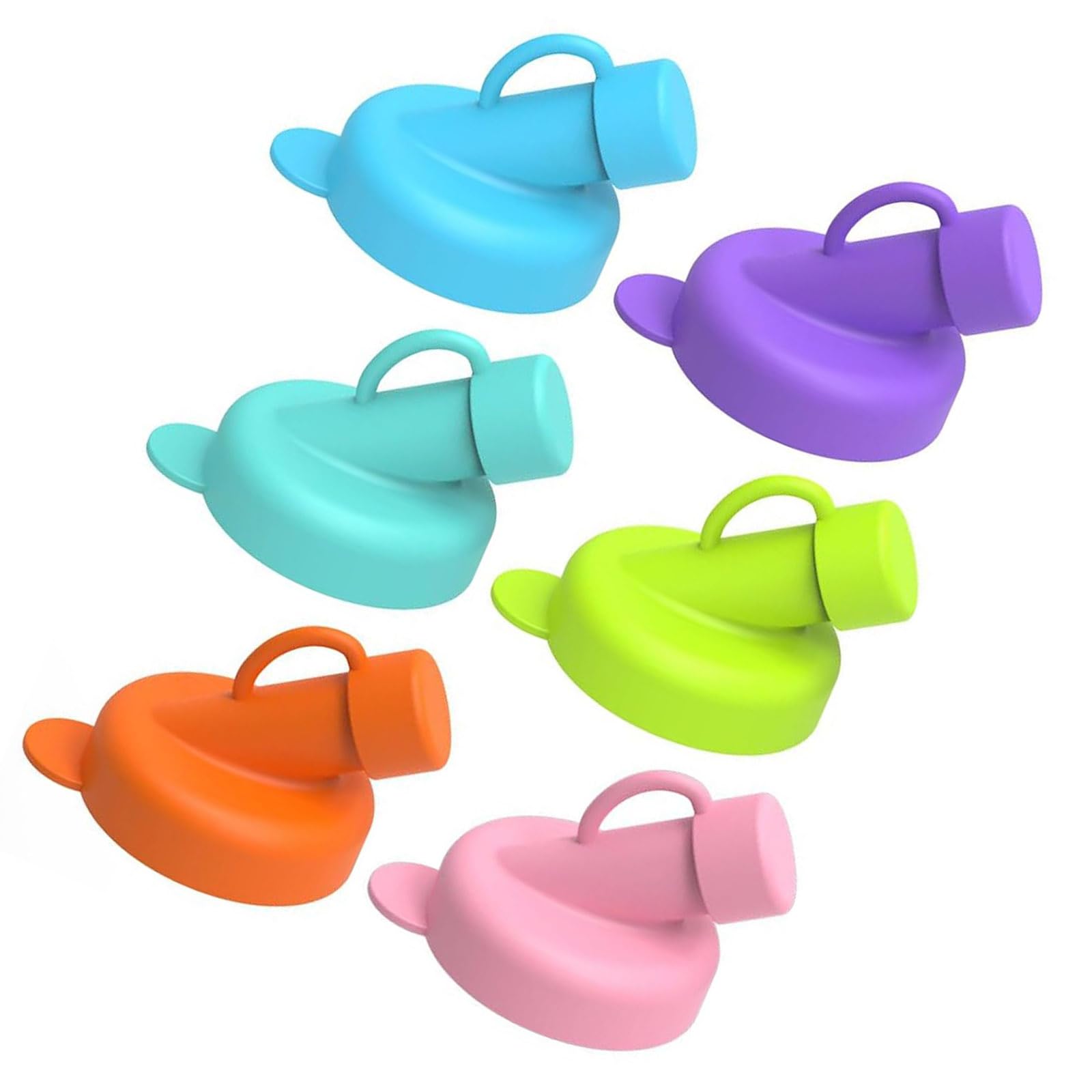Msioytog Of 6 Elastomer Bottle Headpieces for Liquid Canisters Food Grade Substance Transportable Impermeable Seal Green Silicone Jar Successes