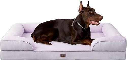 Miniatura 262 de EHEYCIGA – Cama ortopédica mediana impermeable para perros medianos, de espuma viscoelástica tipo caja de huevos, con bordes elevados y base
