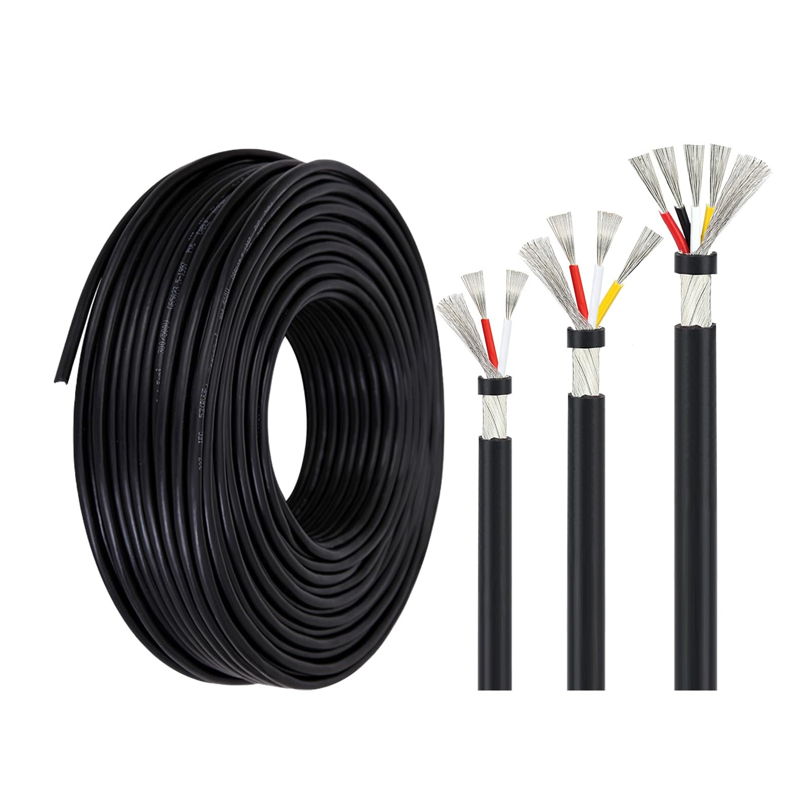 Cable blindado automotriz de 4 conductores para sonido e instalación eléctrica en vehículos
