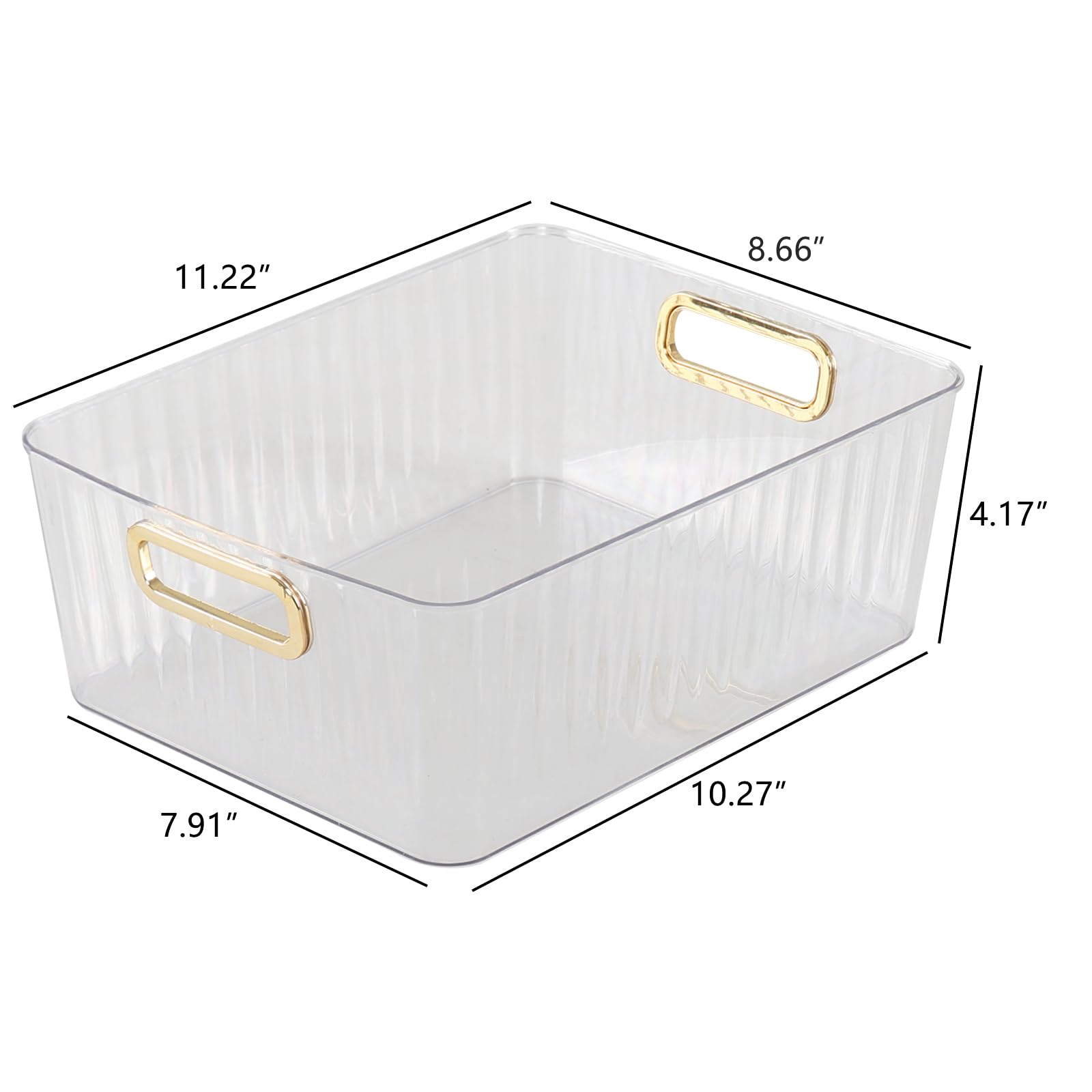 Lot de 4 bacs de rangement en plastique transparent pour garde-manger de cuisine