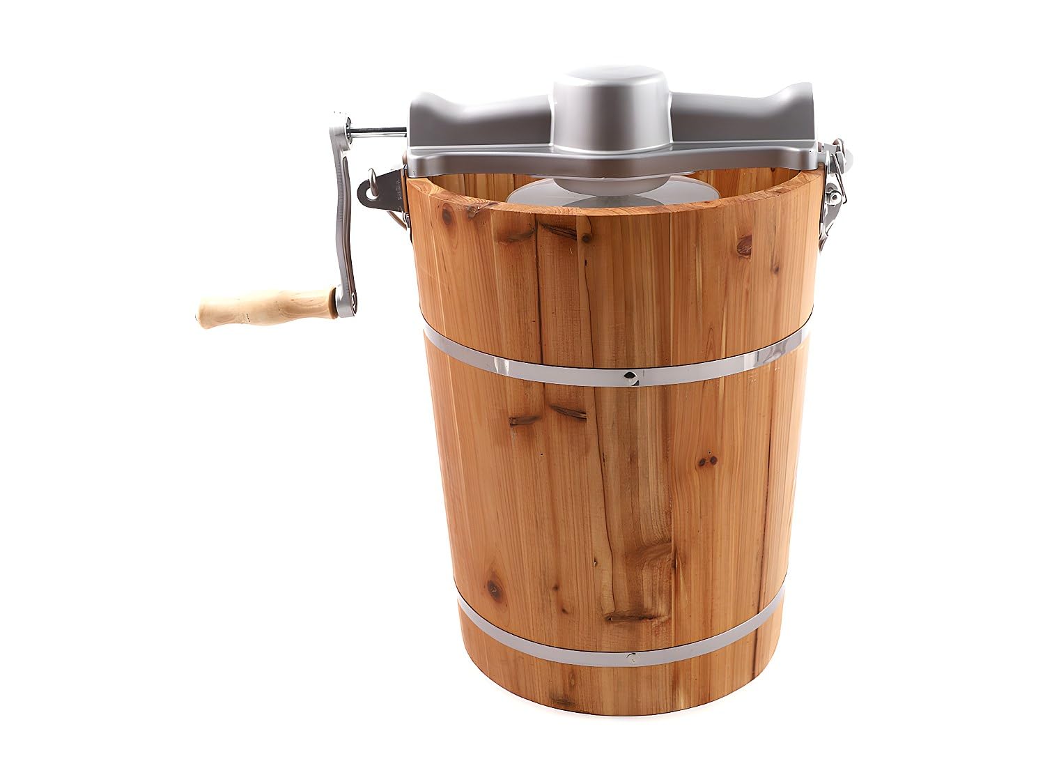 Vente-unique - Sorbetiére électrique GIVRETO en bois 5.5 L