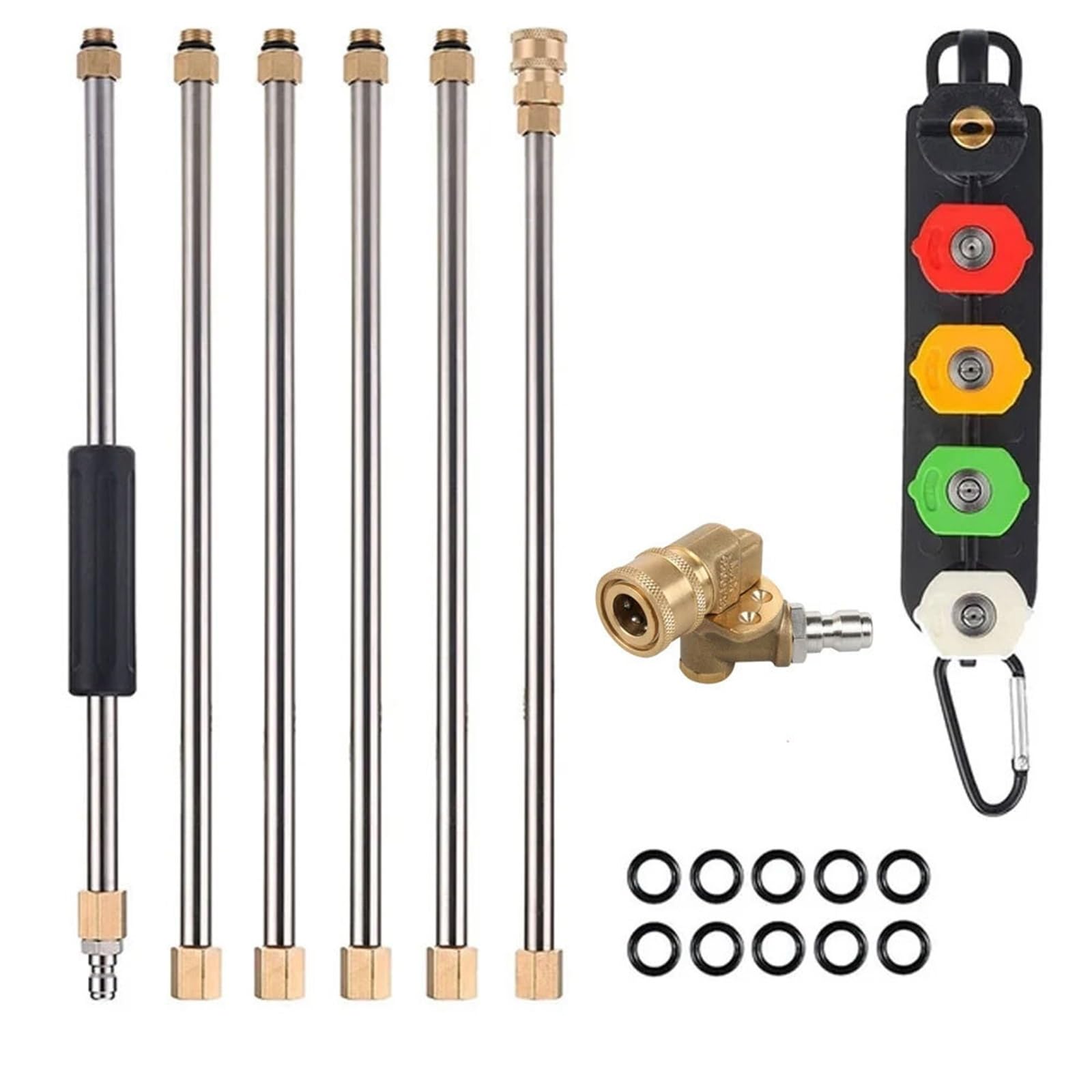 Pressure Washer Extension Wand High Pressure Washer Extension Wand Set Spear Car Nozzles Cleaning Quick Connect Tools(ColorF)