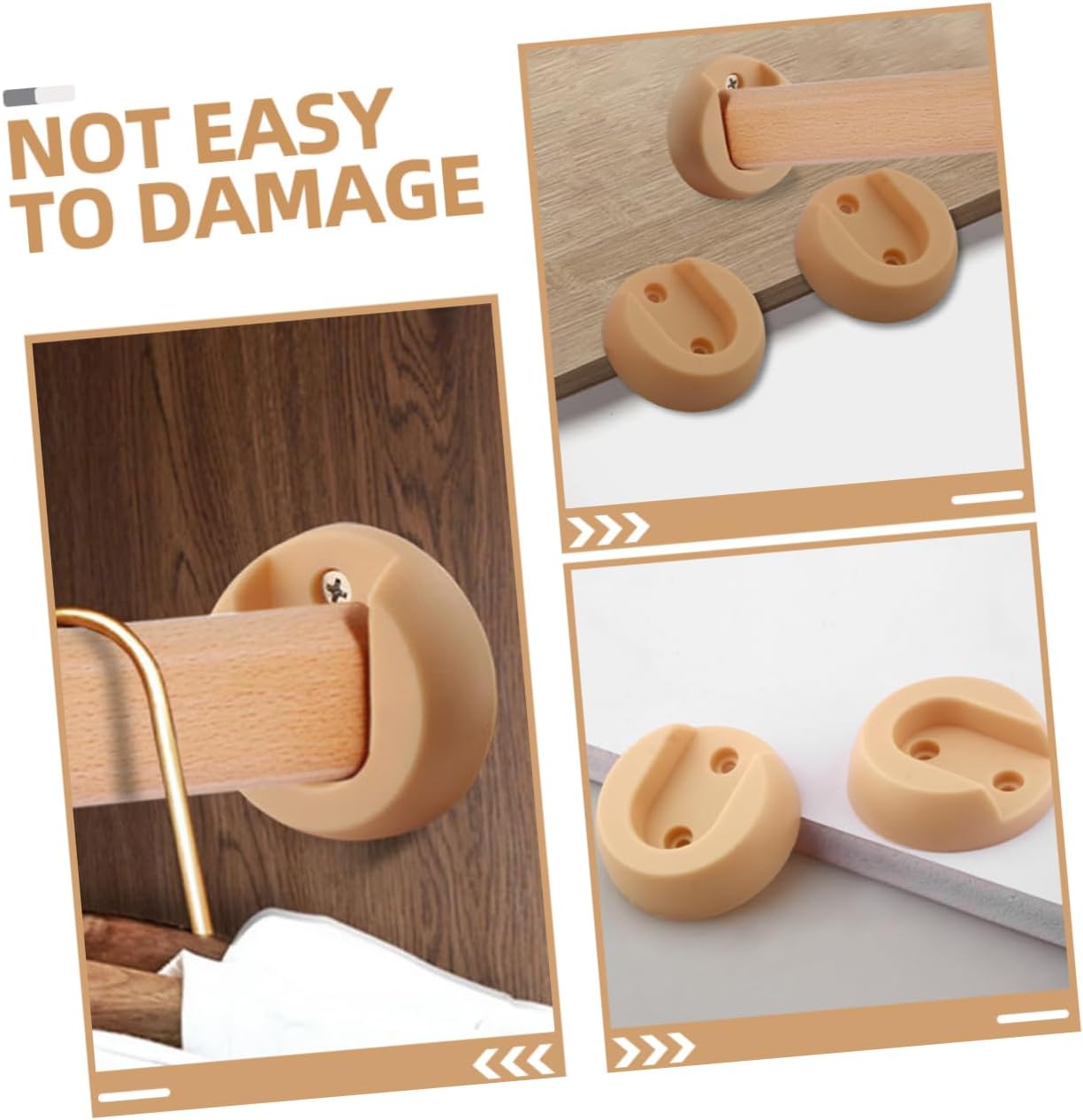 IMIKEYA 100pcs Heavy Duty Closet Pole Sockets Wardrobe Rod Brackets for Easy Installation Sturdy Curtain Rod Support Brackets for Hanging Clothes and Accessories