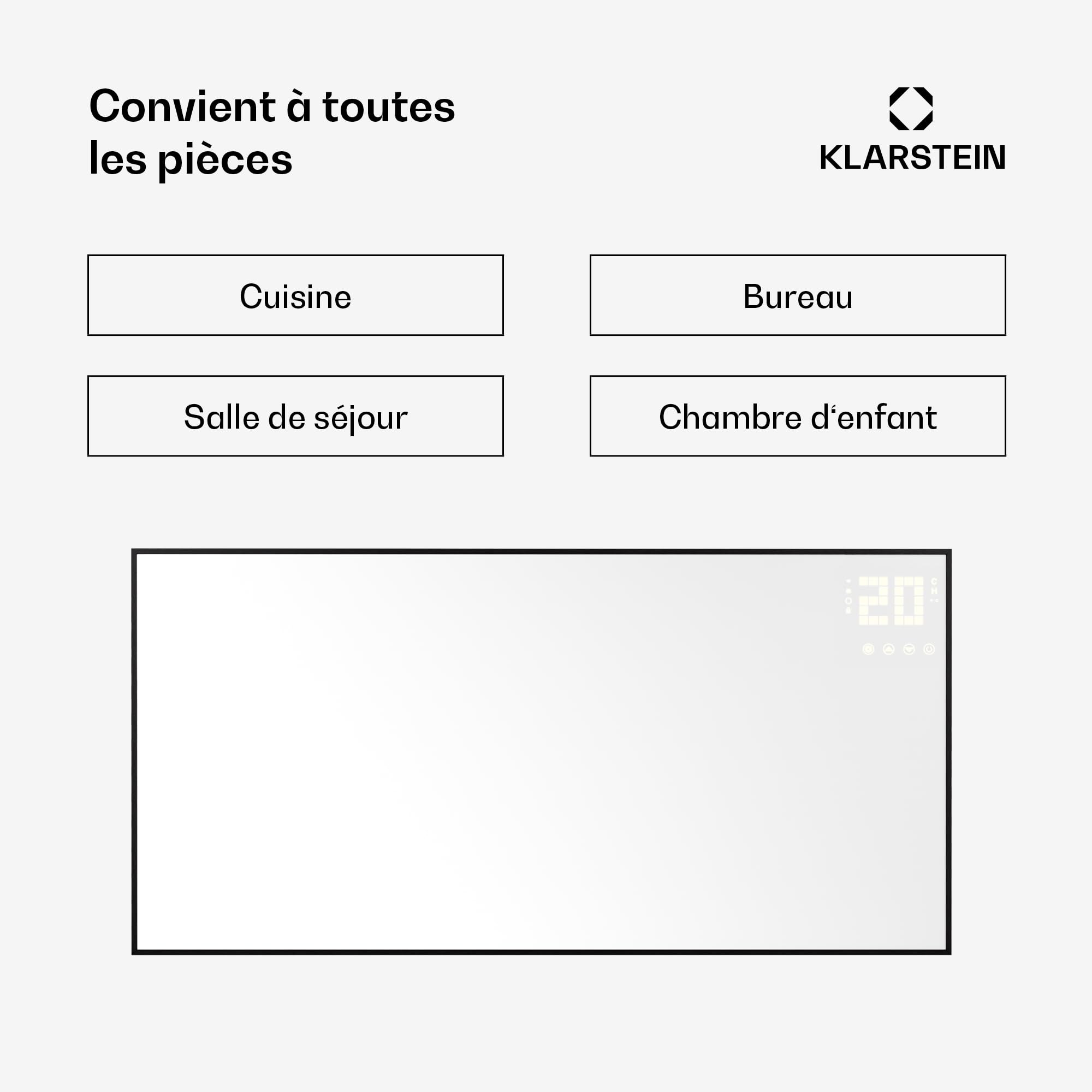 Klarstein Radiateurs Chauffage Radiant Electrique IP24, Chauffage Salle de Bain Infrarouge Intelligent WiFi et App, Radiateur Electrique Mural 770W, Heater avec Détection Fenêtre Ouverte, Thermostat