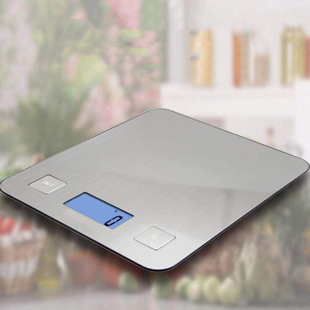 Báscula Digital de Acero Inoxidable para Cocina, 5 kg, Resistente al Agua, electrónica, para Pesar Alimentos, Joyas, Herramientas de pesaje,