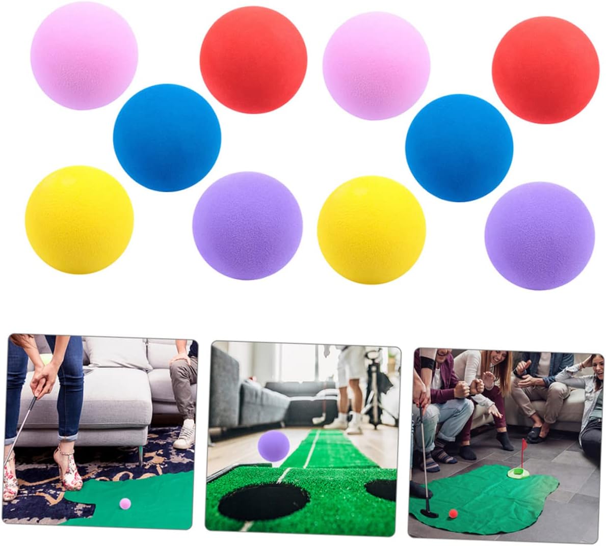 10pcs Soft Indoor Practice for Training and Playing Lightweight Safe for Boys and Girls Pets for Backyard Swing Practice Bright Colors for Easy Visibility