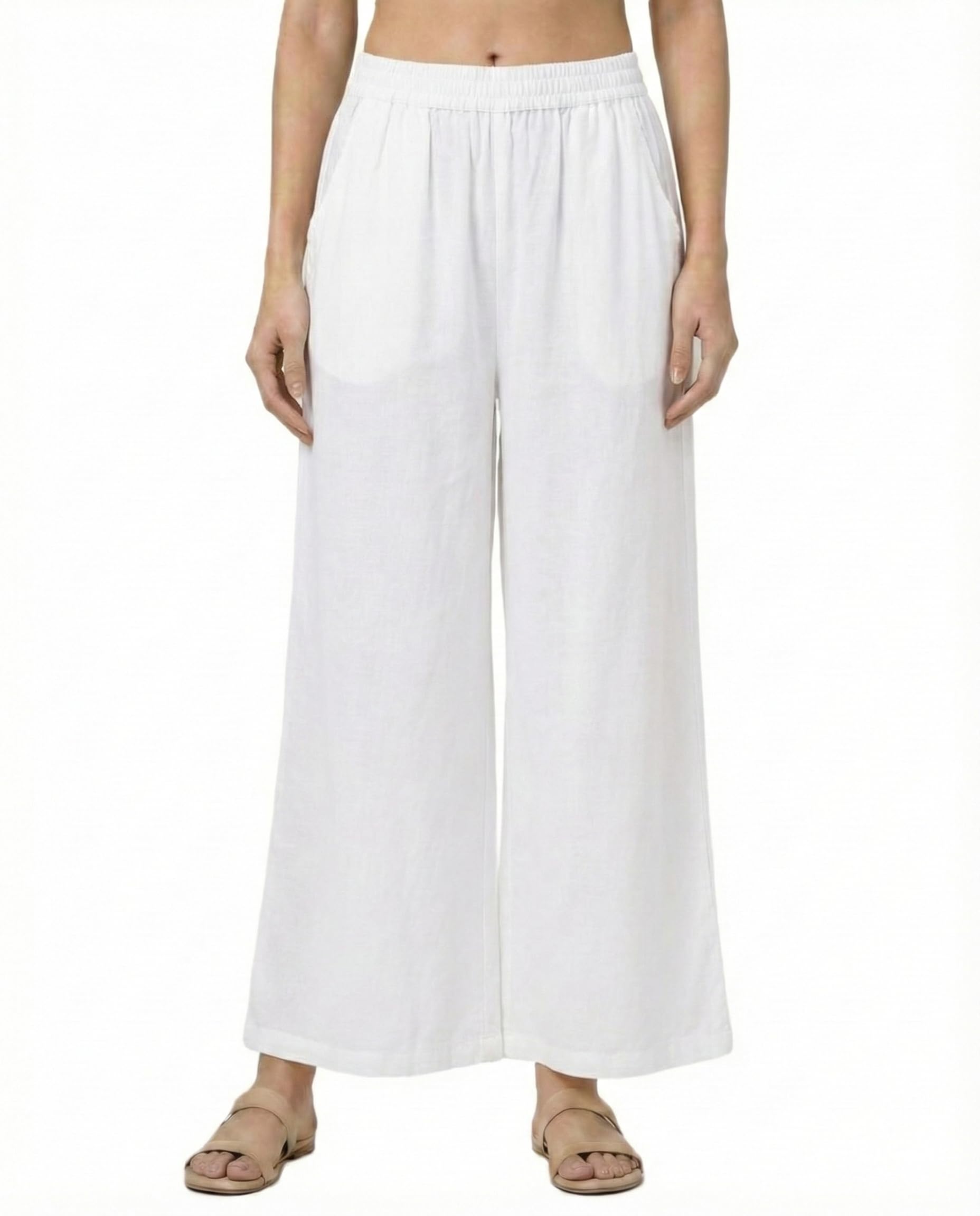 rizzq Women New Look Palazzo Pants 6 | Latest Rayon Wide Leg Palazo for Women | Elastic Waist Flared New Look Plazzo Trousers | Stylish Ethnic & Casual Wear-picture-32