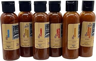 SGT. Hart’s BBQ Sauce Mini Sampler 6 Flavor Pack (Original, Chipotle, Habanero, Bourbon Infused, Intensified Chipotle & Intensified Habanero) 2 OZ Each | Barbecue Sauce for Chicken, Beef, Seafood