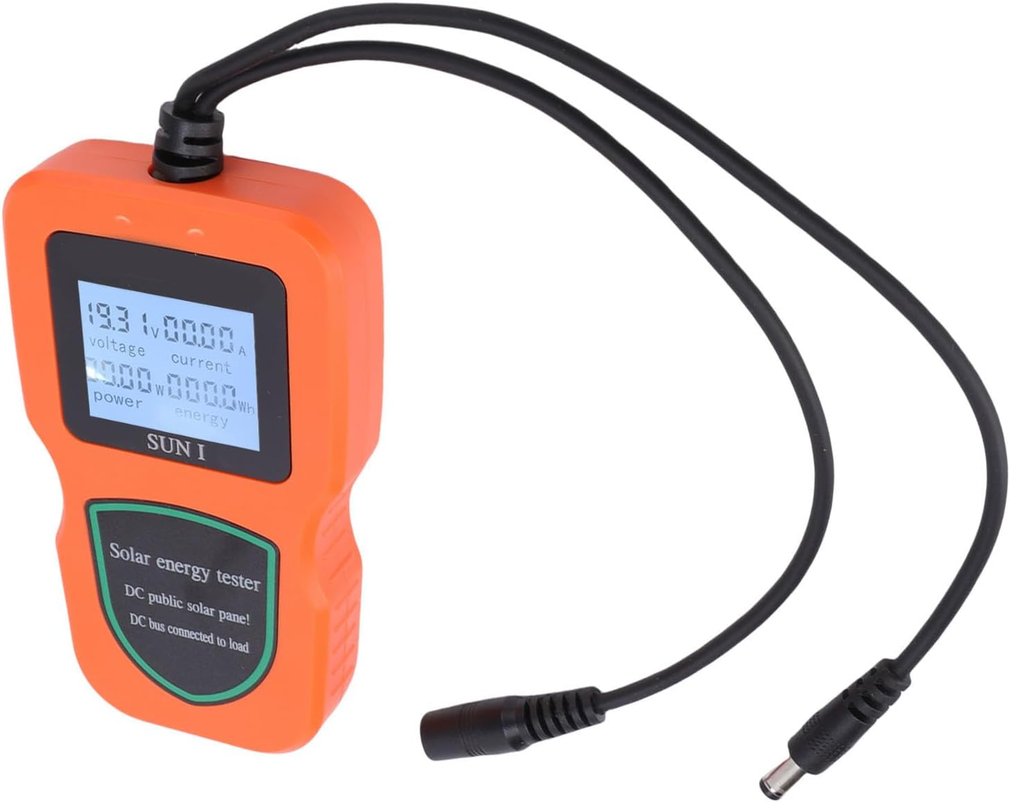 WALFRONT Solar Panel Tester MPPT Meter, Photovoltaic Multimeter with LCD Display for 5W-500W PV Panels, Portable Tool for Voltage Current and Power Measurement in Residential Commercial (Orange)