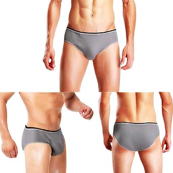 STARLY Mens Pure Cotton Disposable Underwear Handy Travel Panties | 10pk Comfy Briefs, Gray/White/Black,Individually Packed Pants, Comfy Travel Undershorts,Leave-on Portable Classic Shorts
