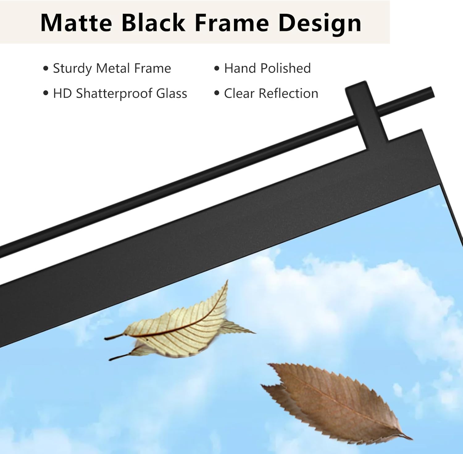 Black Arch Bathroom Mirror 28"x20" Matte Black Wall Mounted Vanity Metal Frame Barn Door Mirrors Farmhouse Mirror for Bathroom, Entryway, Living Room Wall Decor