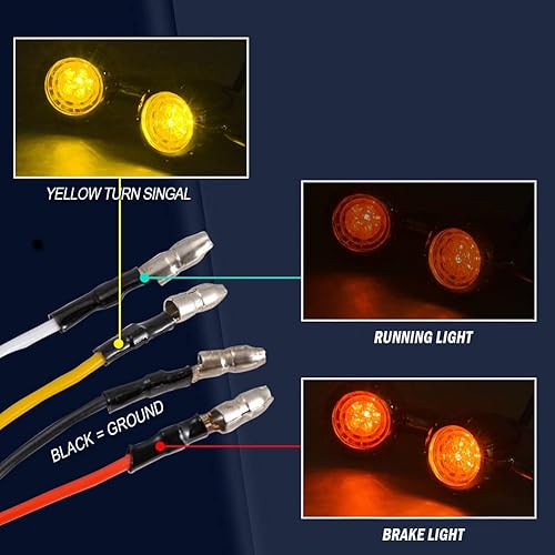 Miniatura 5 de KATUR Luz trasera LED tipo bala para motocicleta, luz intermitente, luz de freno, resistente de 12 V, compatible con Harley Chopper Cruiser Bobber