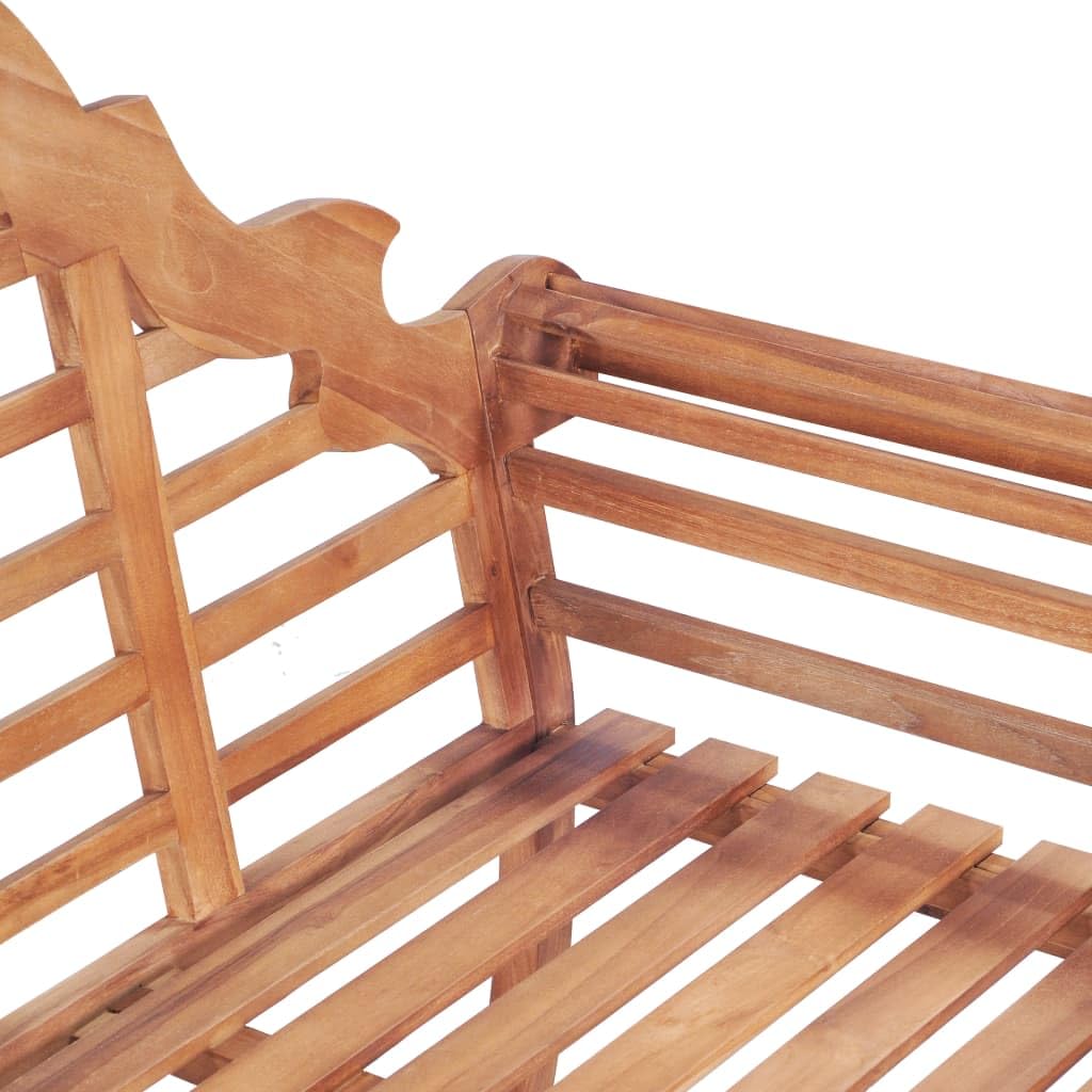 vidaXL Ławka ogrodowa, 127x58,5x92,5 cm, lite drewno tekowe